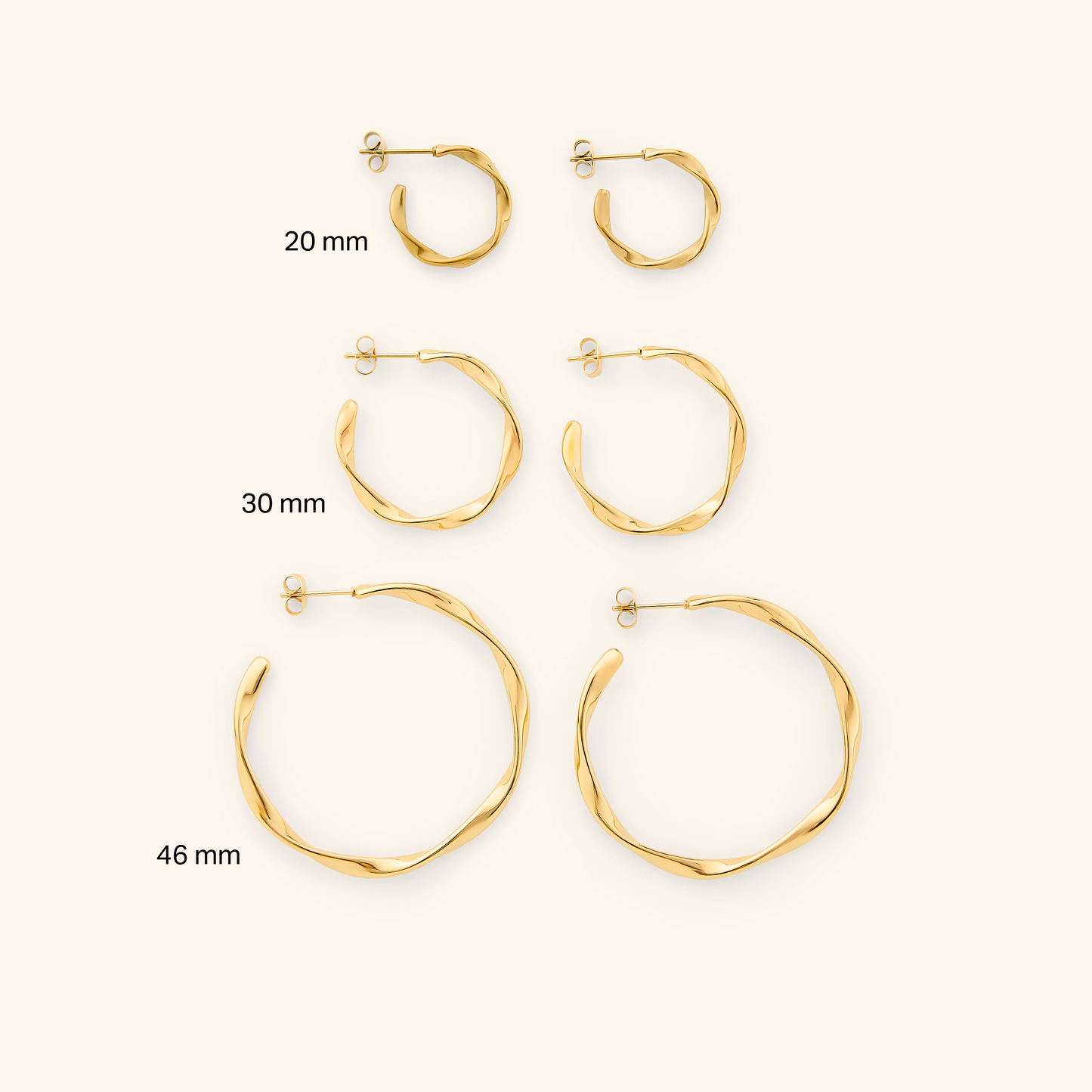 Ripple Hoop Earrings