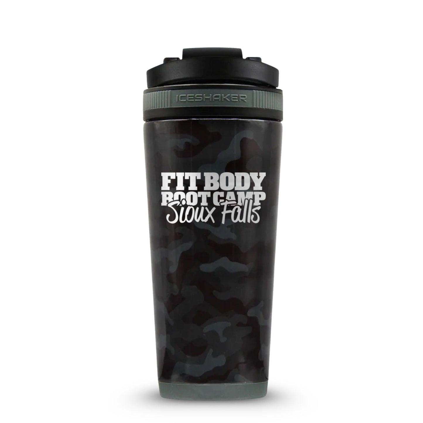 CUSTOM Sioux Falls Fit Body Boot Camp 26oz Ice Shaker - Black Camo