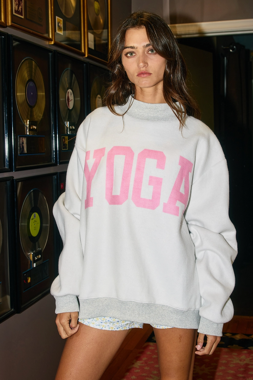 reversible pilates vintage yoga mock neck