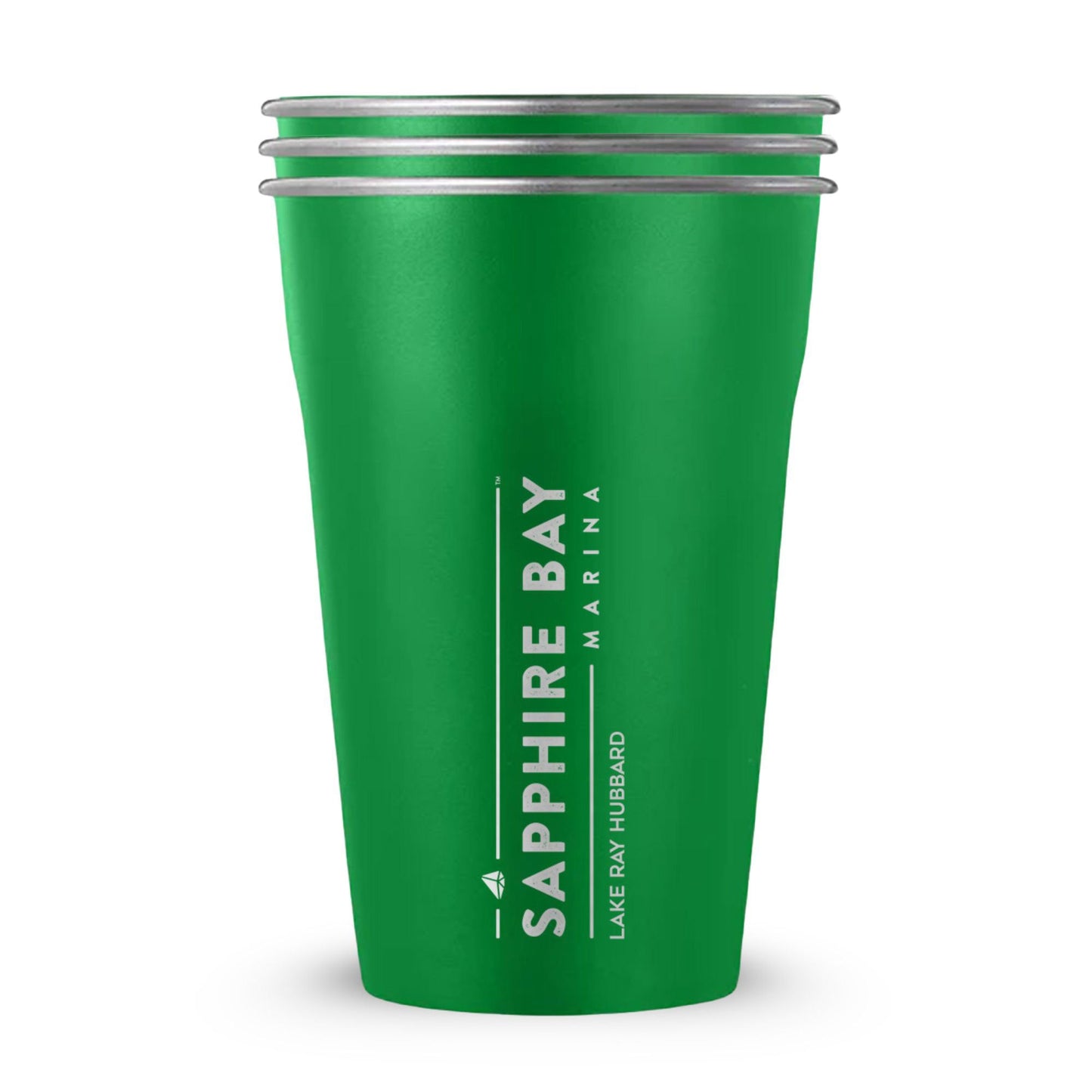 Sapphire Bay Marina Custom 20oz Stainless Steel Cups - 3 Pack