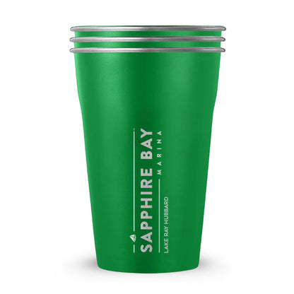 Sapphire Bay Marina Custom 20oz Stainless Steel Cups - 3 Pack