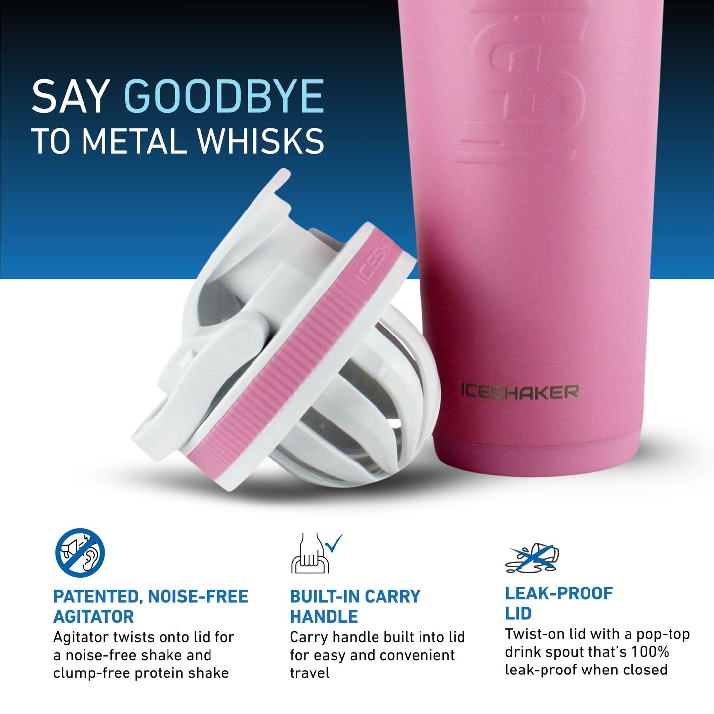Ice Shaker Matte Series 26oz Shaker Bottles