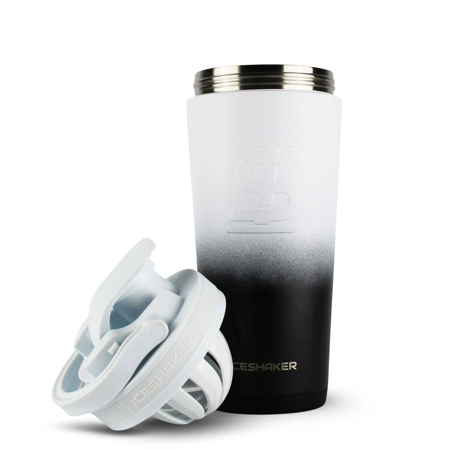 Ice Shaker Ombre Series 26oz Shaker Bottle - Black White Ombre