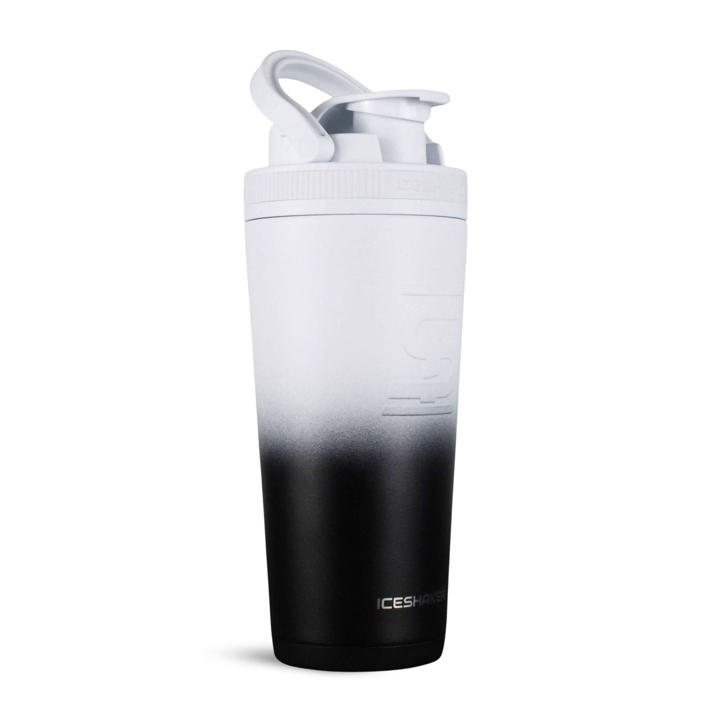 CUSTOM Sports Logo 26oz Ice Shaker - Black White Ombre