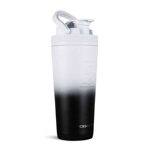 CUSTOM Sports Logo 26oz Ice Shaker - Black White Ombre