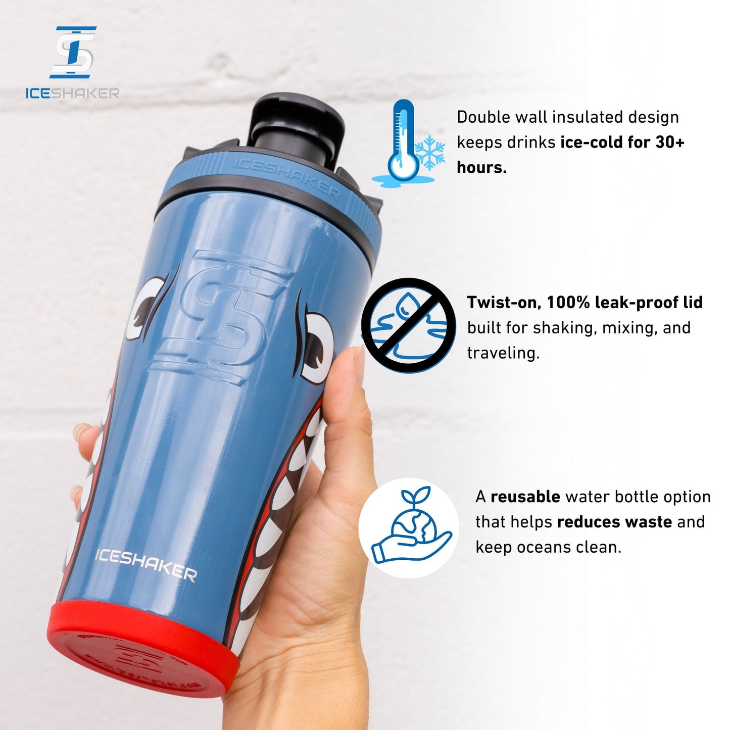 Ice Shaker Allegiance Series 26oz Shaker Bottles
