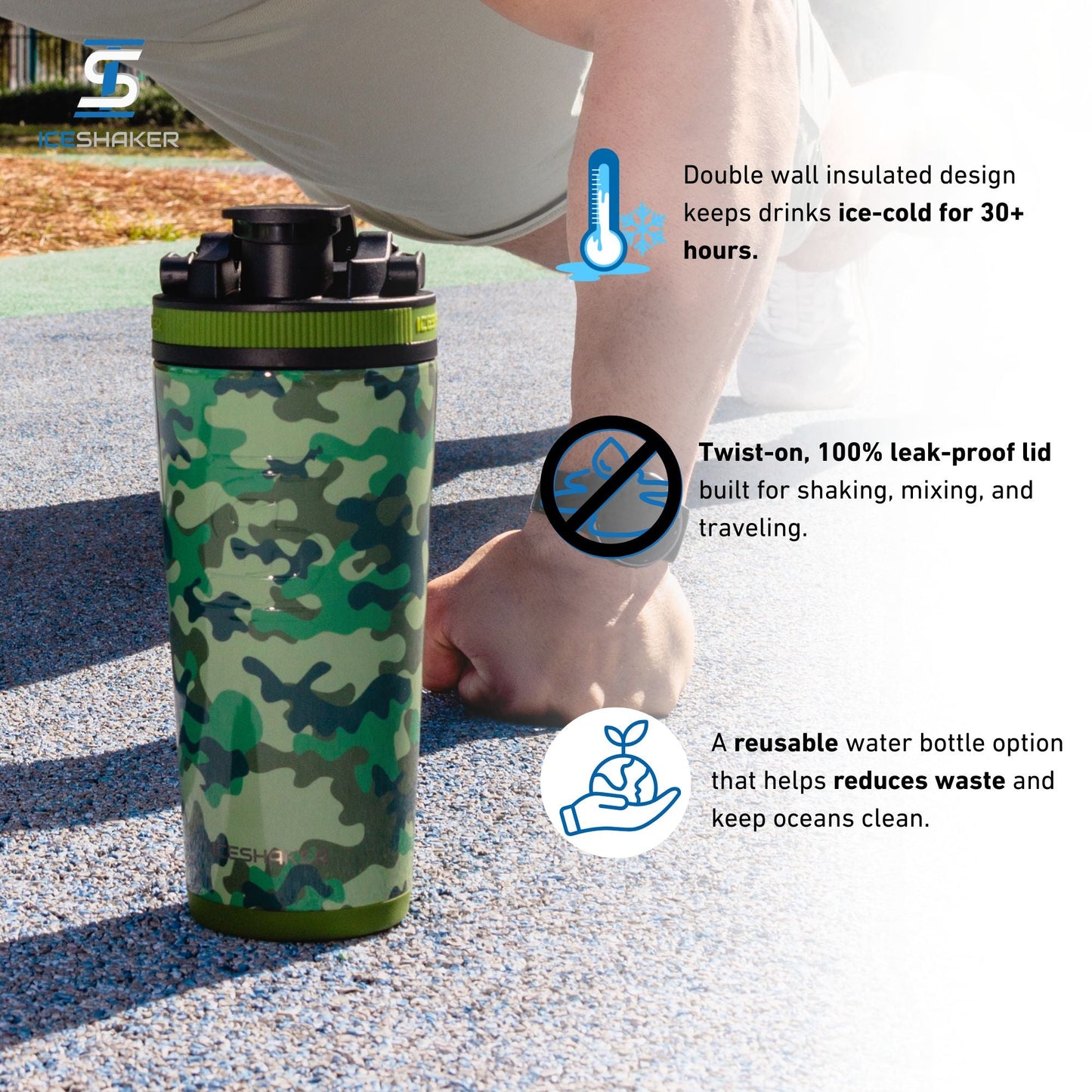 Ice Shaker 4D Series 26oz Shaker Bottle - Camo