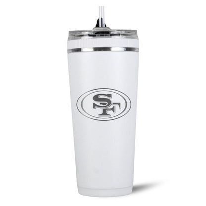 Officially Licensed San Francisco 49ers 26oz Flex Bottle - White