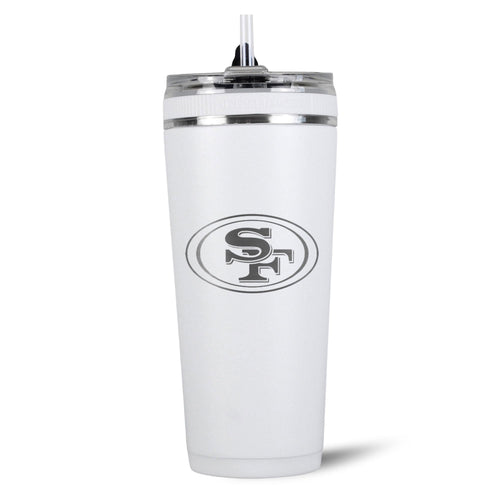 Officially Licensed San Francisco 49ers 26oz Flex Bottle - White