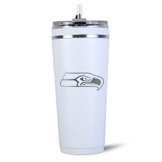 Officially Licensed Seattle Seahawks 26oz Flex Bottle - White