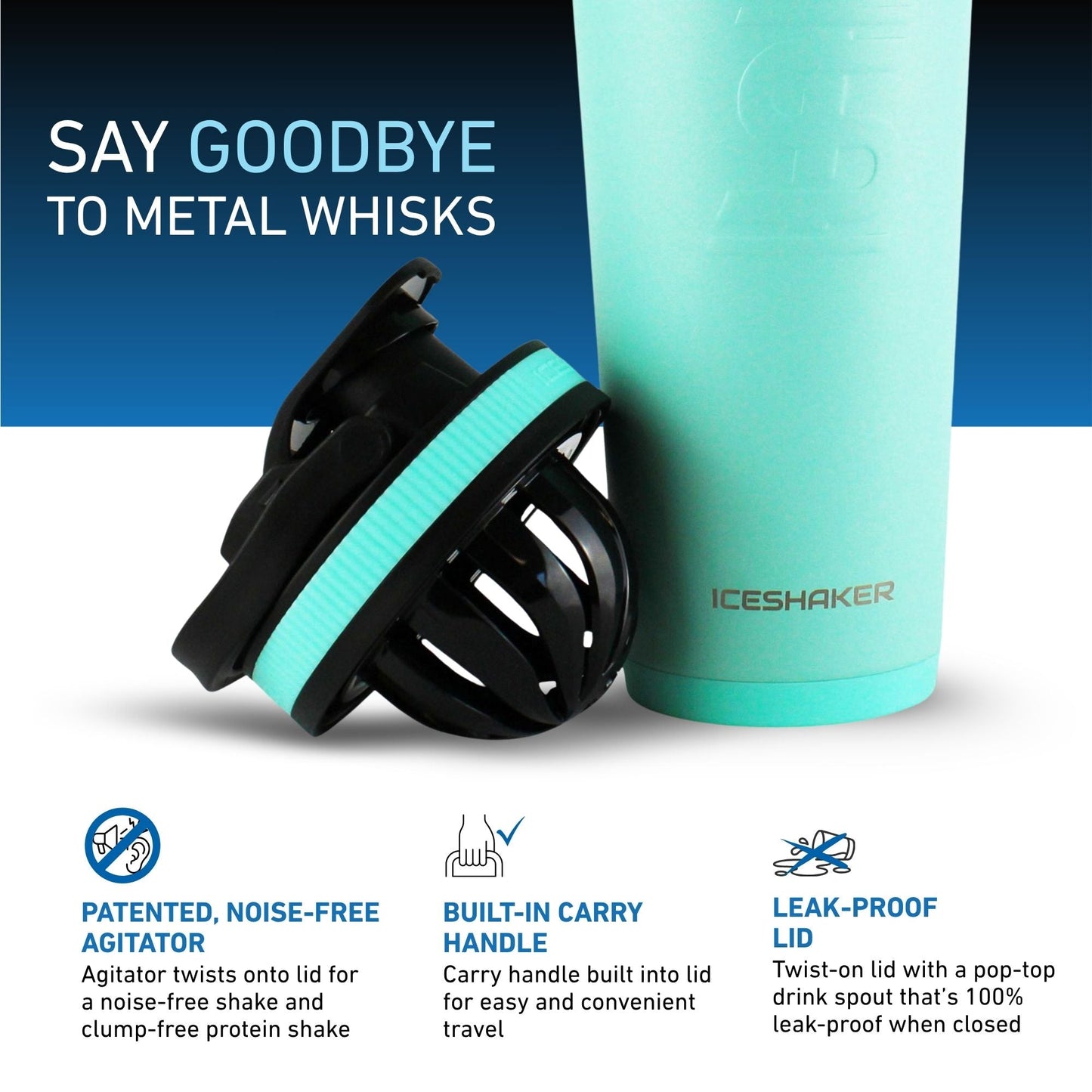 Ice Shaker Matte Series 26oz Shaker Bottles