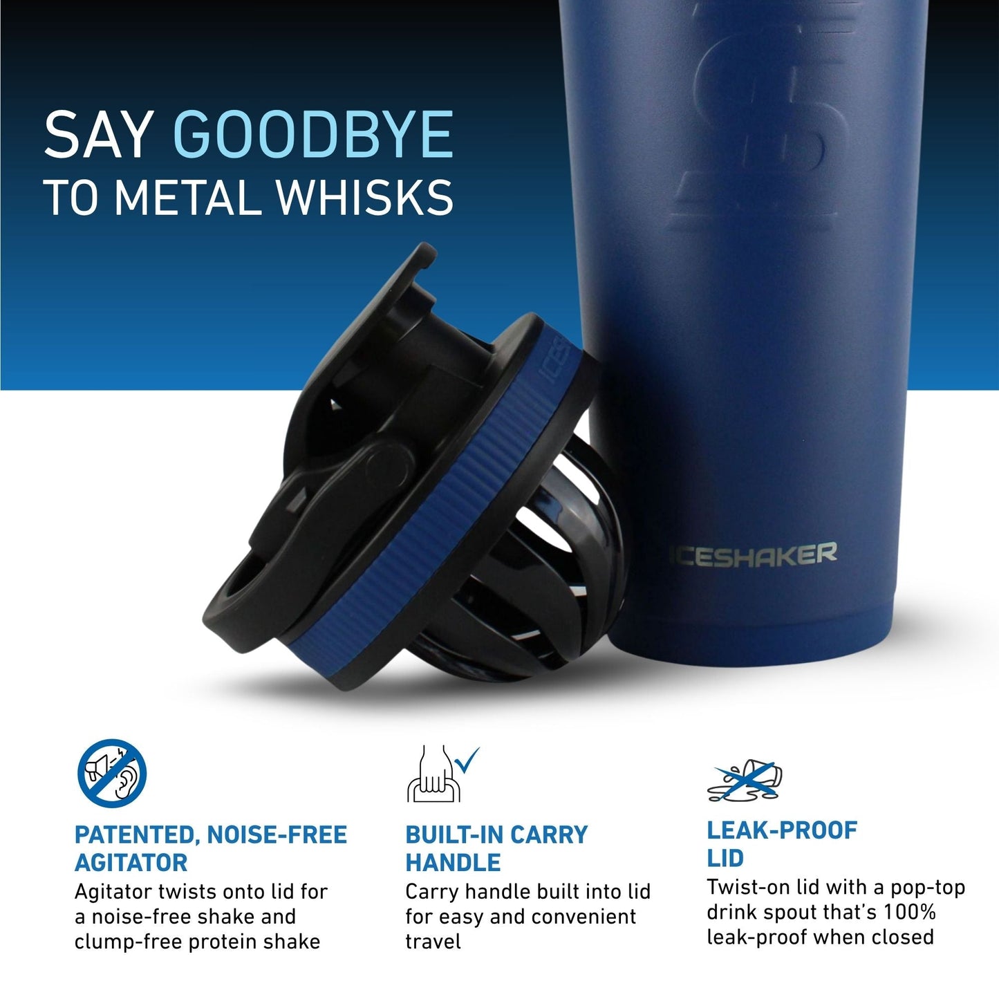 Ice Shaker Matte Series 26oz Shaker Bottles