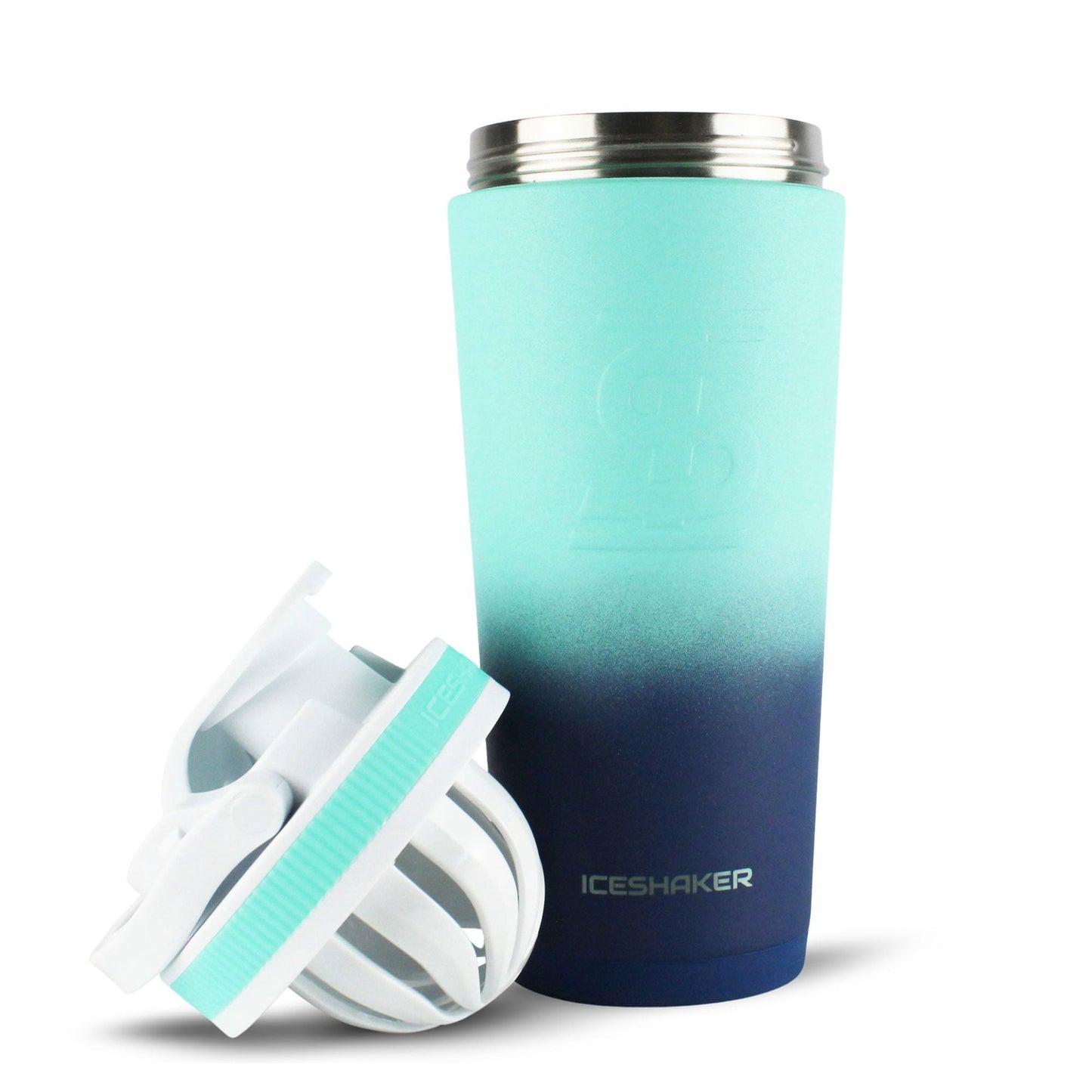 Navy Mint Ombre 26oz Ice Shaker Bundle