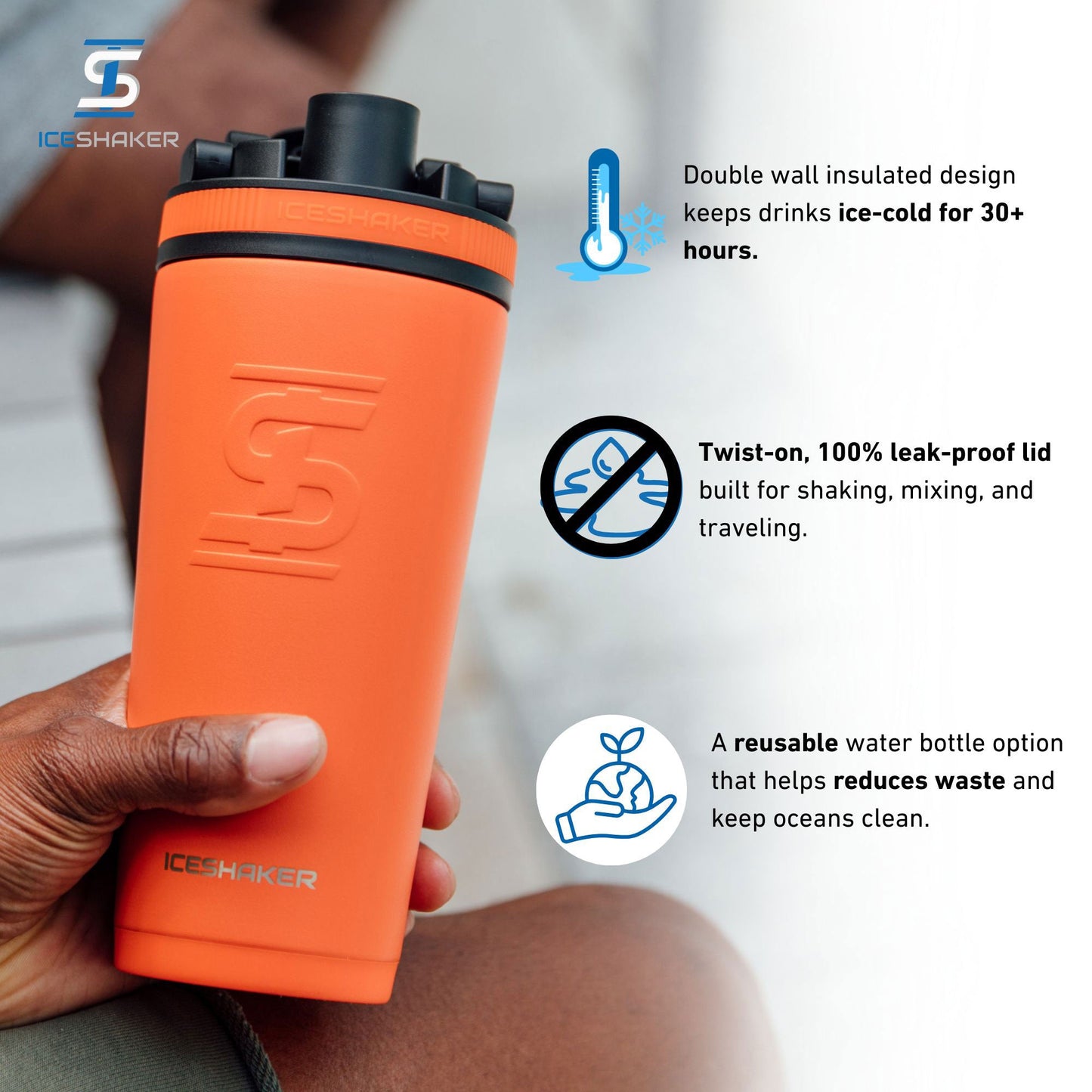 Officially Licensed Detroit Tigers 26oz Ice Shaker - Orange