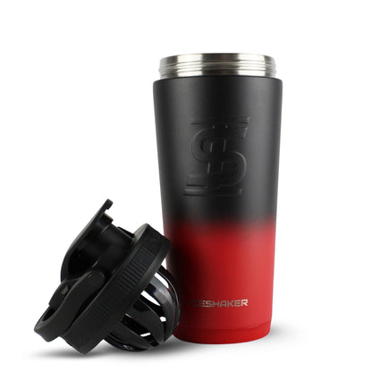 Ice Shaker Ombre Series 26oz Shaker Bottle - Red Black Ombre