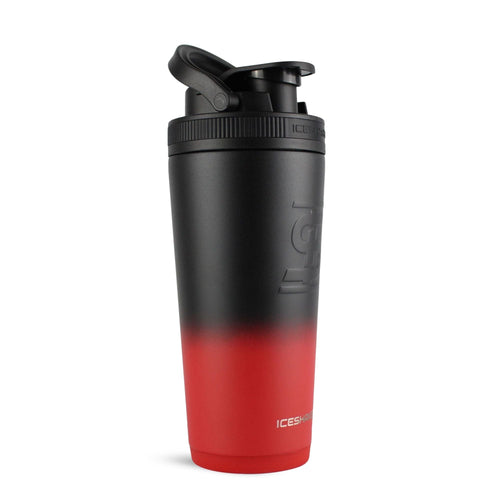 Ice Shaker Ombre Series 26oz Shaker Bottle - Red Black Ombre