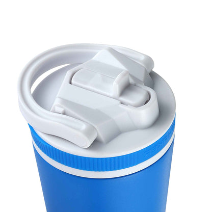 26oz Sport Lid & Internal Straw - White Lid with Royal Blue Band