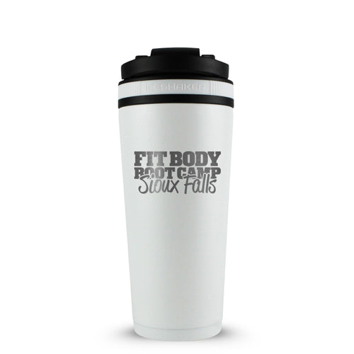 CUSTOM Sioux Falls Fit Body Boot Camp 26oz Ice Shaker - White