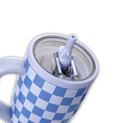 Ice Shaker Blue Checkers Legend Series Shaker Tumbler