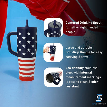 32oz Legend Series Shaker Bottle - Stars & Stripes