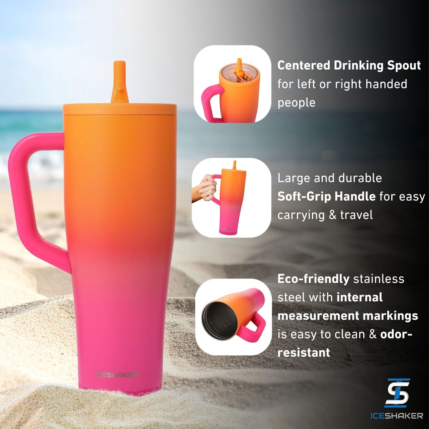 32oz Legend Series Shaker Bottle - Sunkissed