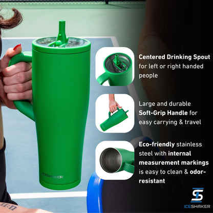 32oz Legend Series Shaker Bottle - Dragon Green