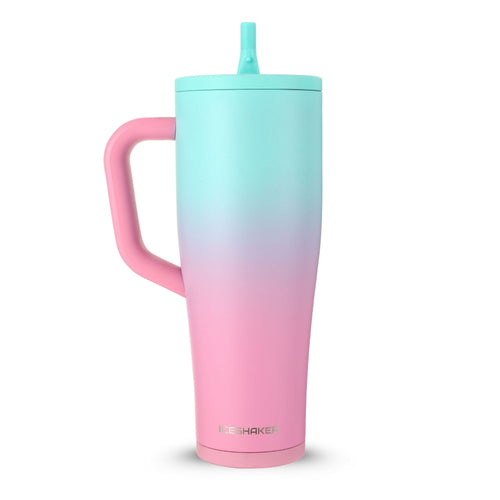 CUSTOM Sports Logo 40oz Legend Shaker Tumbler - Pink Mint Ombre