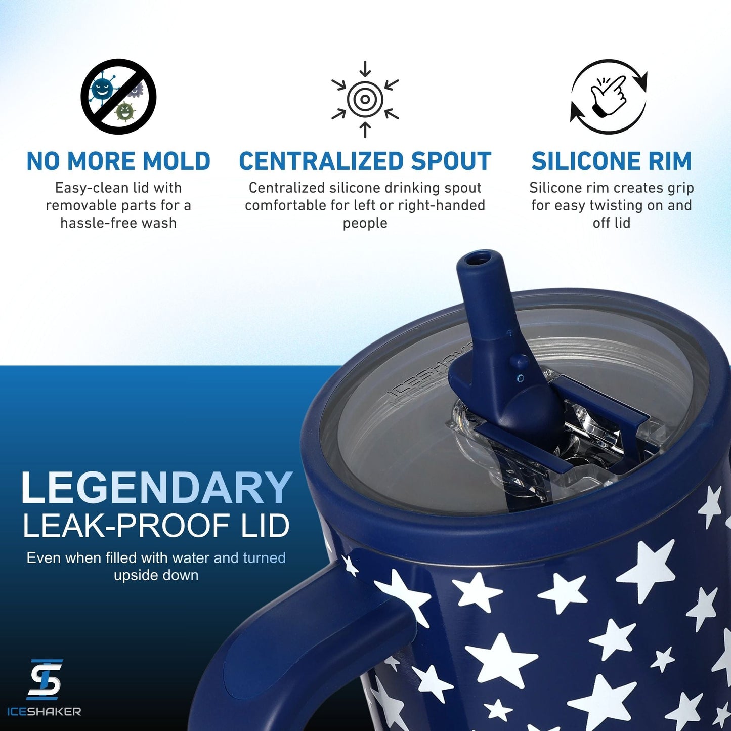 40oz Legend Series Shaker Bottle - Star Spangled