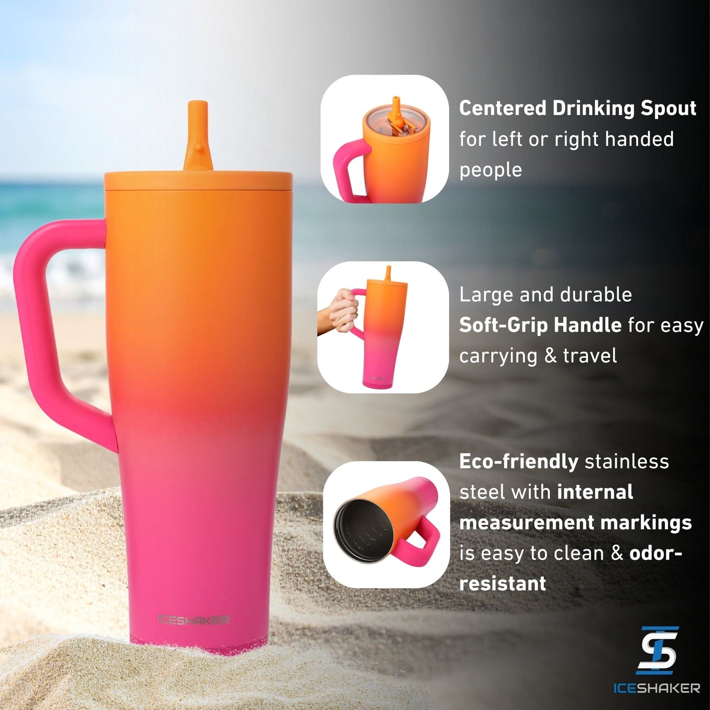 Ice Shaker Legend Series Stainless Steel Shaker Bottles
