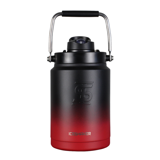CUSTOM Half Gallon Jug - Red Black Ombre