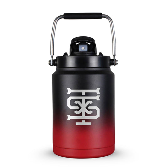 CUSTOM Texas Sandlot Half Gallon Jug - Red Black Ombre