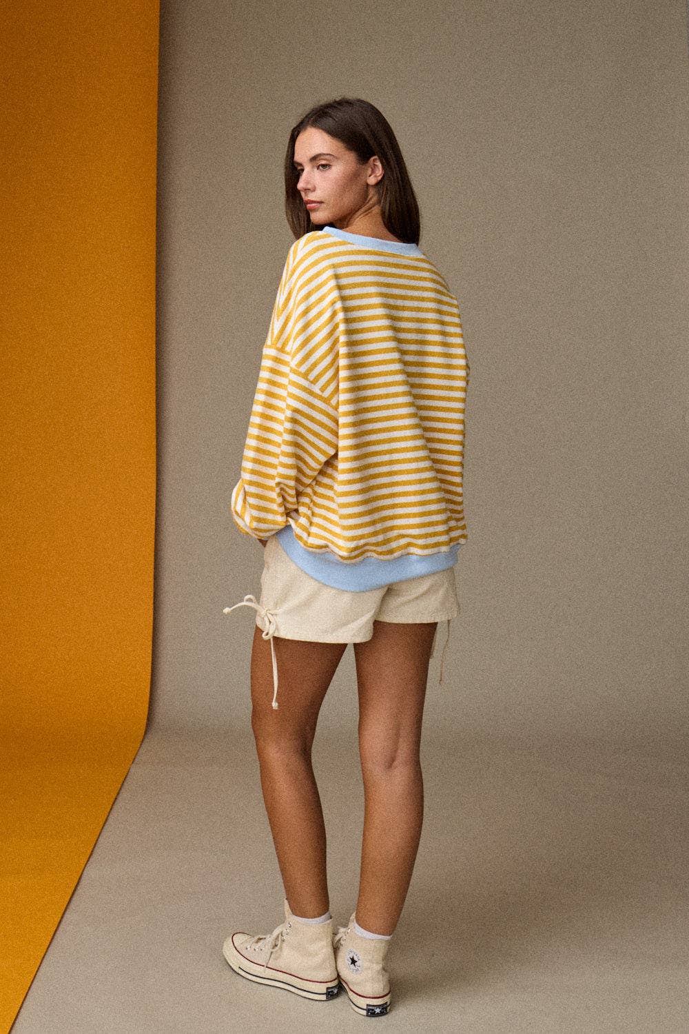 relaxed stripe pullover