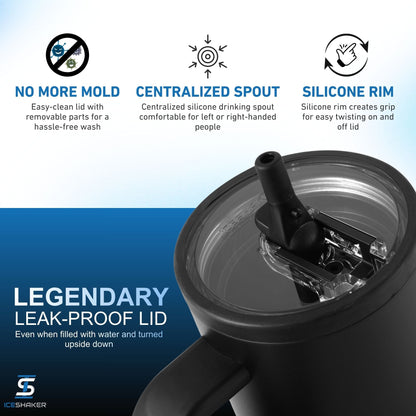 40oz Legend Series Shaker Bottle - Black