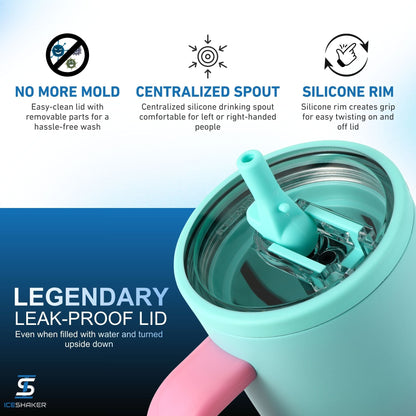 32oz Legend Series Shaker Bottle - Pink Mint Ombre