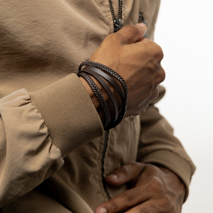 Layered Leather Bracelet | Men