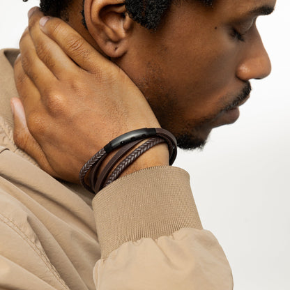 Layered Leather Bracelet | Men
