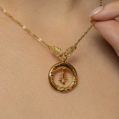 "Love of the Homeland" Lebanon Cedar Necklace | Women