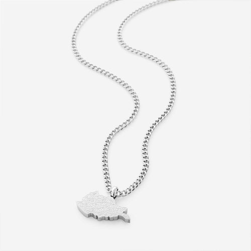 "With Hardship Comes Ease" Map Necklace | Men