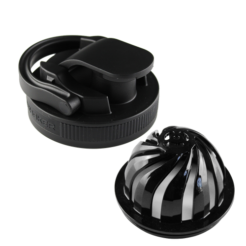 26oz Shaker Lid + Agitator Combo - Black Lid with Black Band