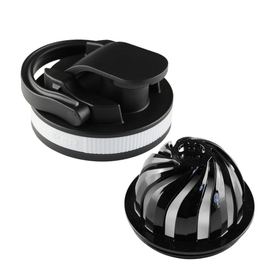 26oz Shaker Lid + Agitator Combo - Black Lid with White Band