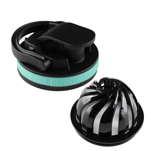26oz Shaker Lid + Agitator Combo - Black Lid with Mint Band