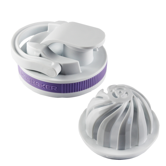 26oz Shaker Lid + Agitator Combo - White Lid with Mermaid Band