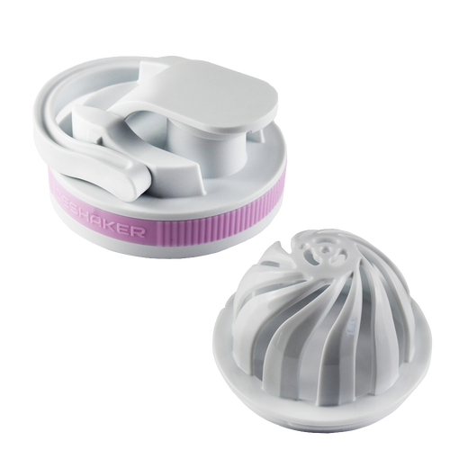 26oz Shaker Lid + Agitator Combo - White Lid with Pineapple Band