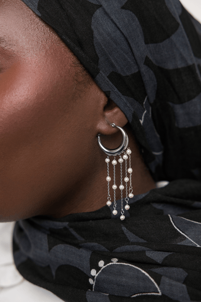 Raining Pearl Hoops | VELA x Nominal