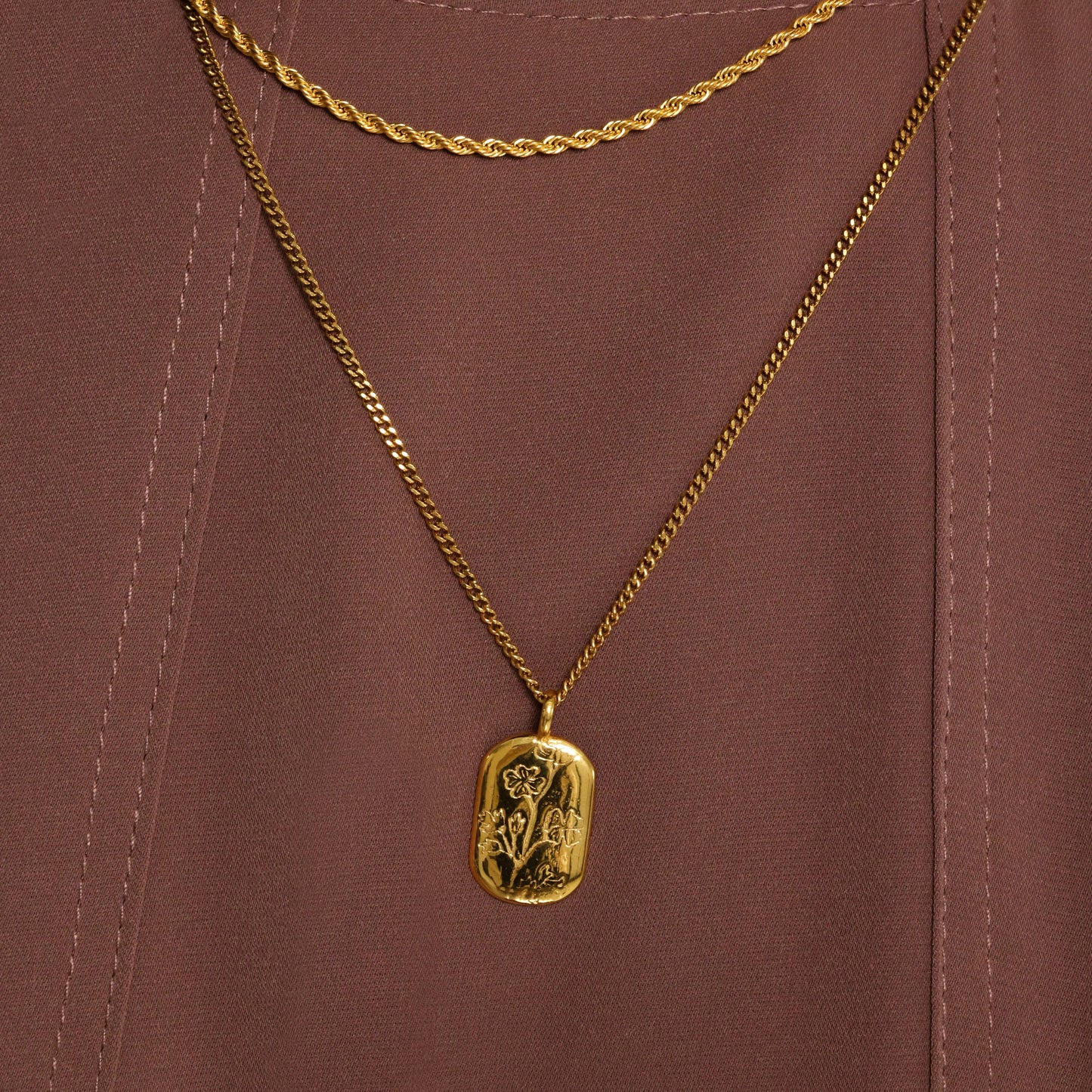 Palestine Poppy Stamp Necklace