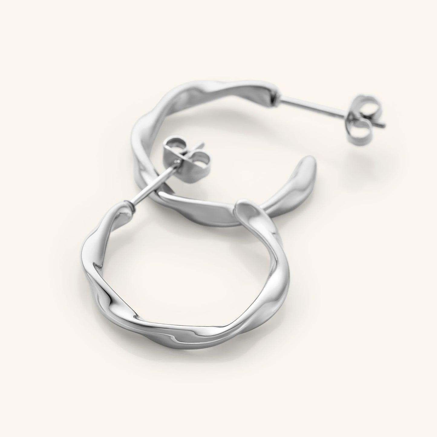 Ripple Hoop Earrings