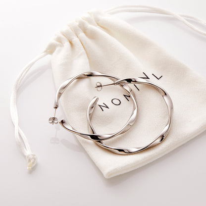 Ripple Hoop Earrings