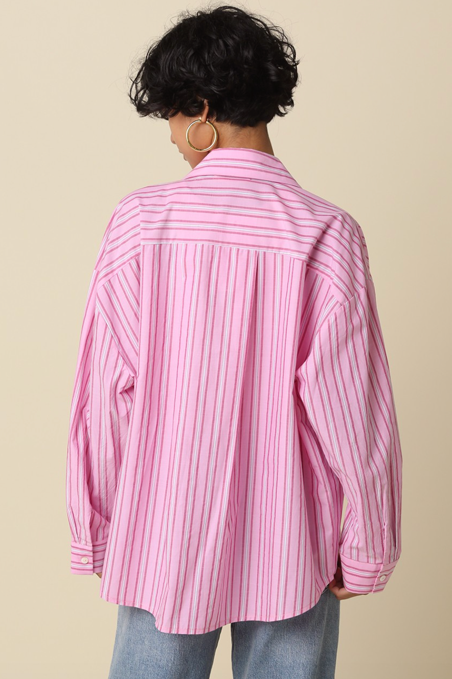 micah striped button up