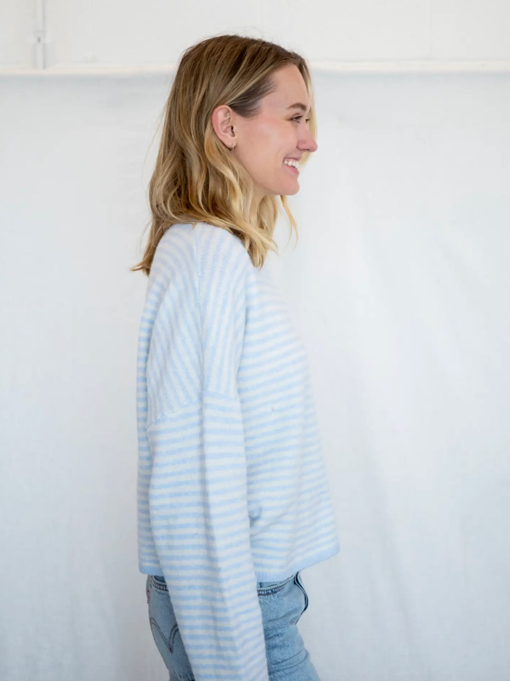 mila mini striped cardigan