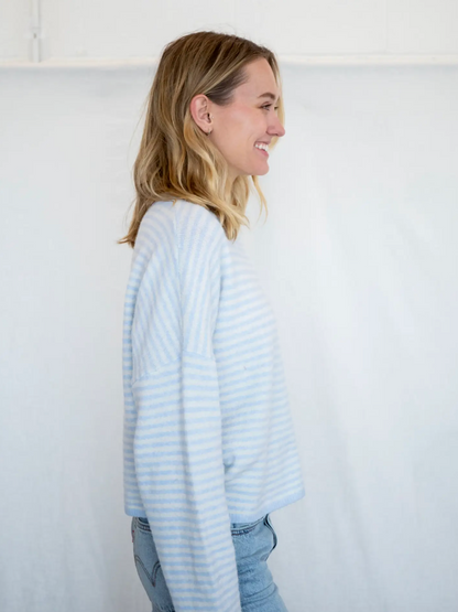 mila mini striped cardigan